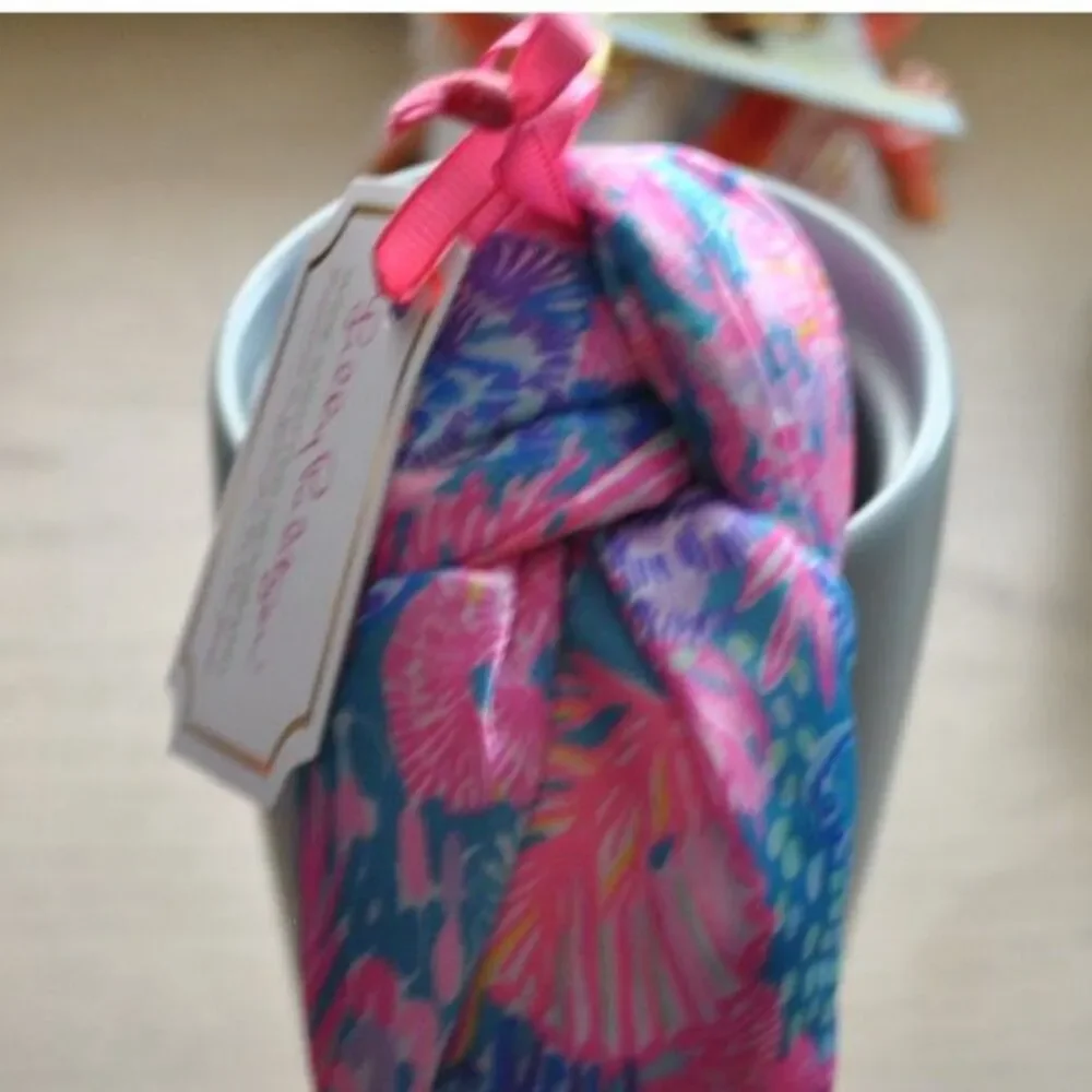 Lilly Pulitzer wide Knotted Satin Headband New